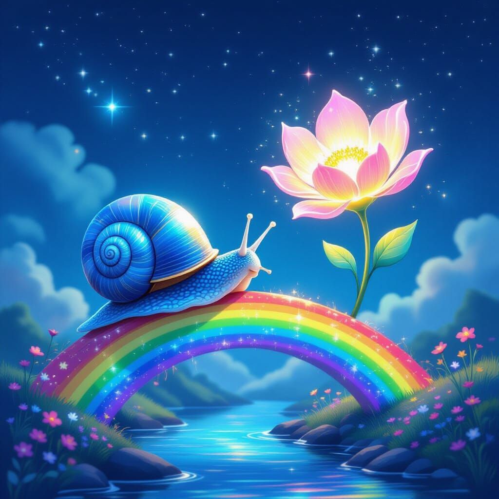 Celestial Snail's Rainbow Bridge Adventure
