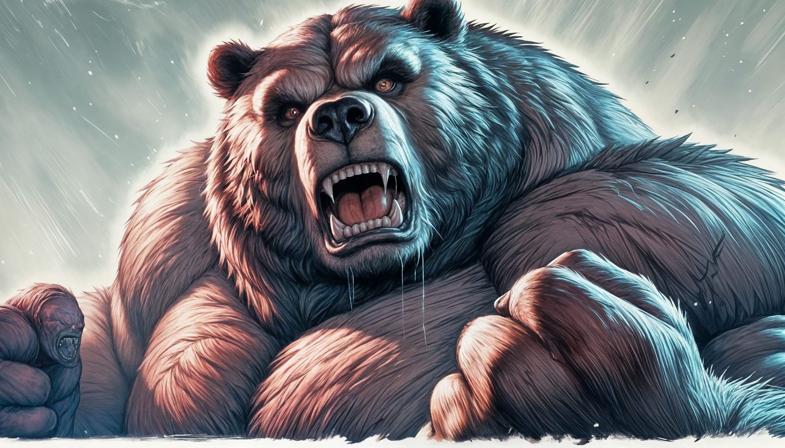 Cyberpunk Fantasy Portrait of Akuma the Bear