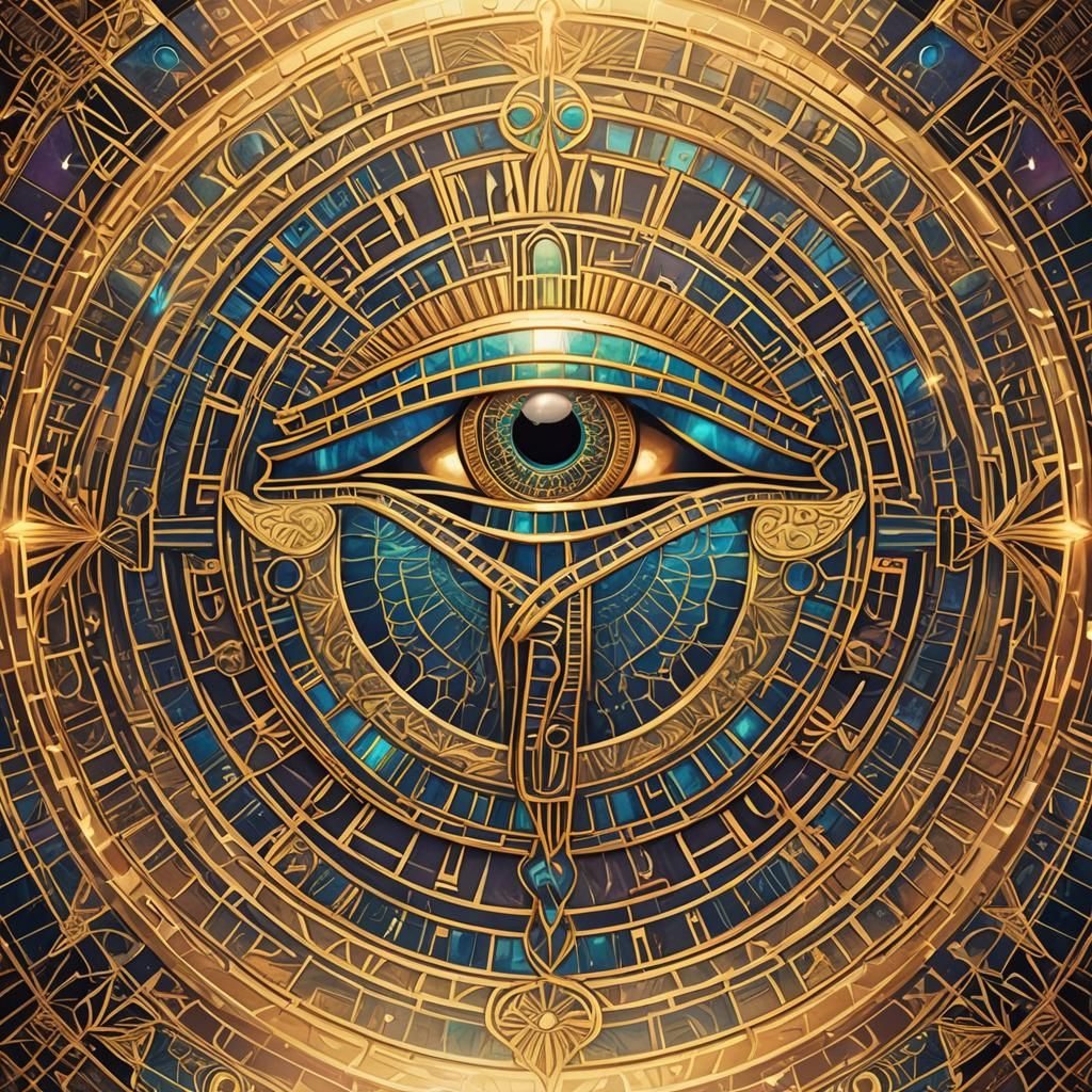 Eye of Ra: Sacred Geometry Digital Art