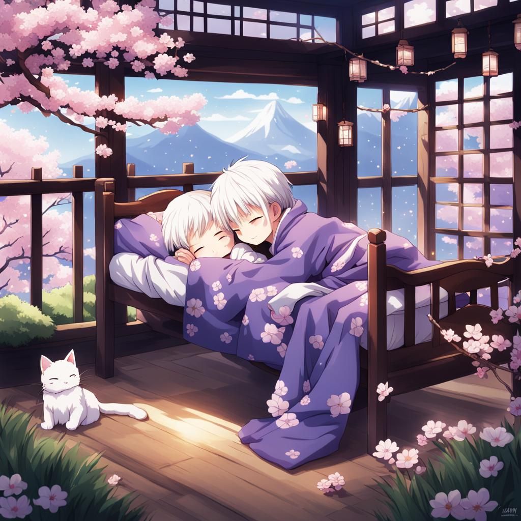 Anime Style: Baby Boy with Cat Ears in Japan