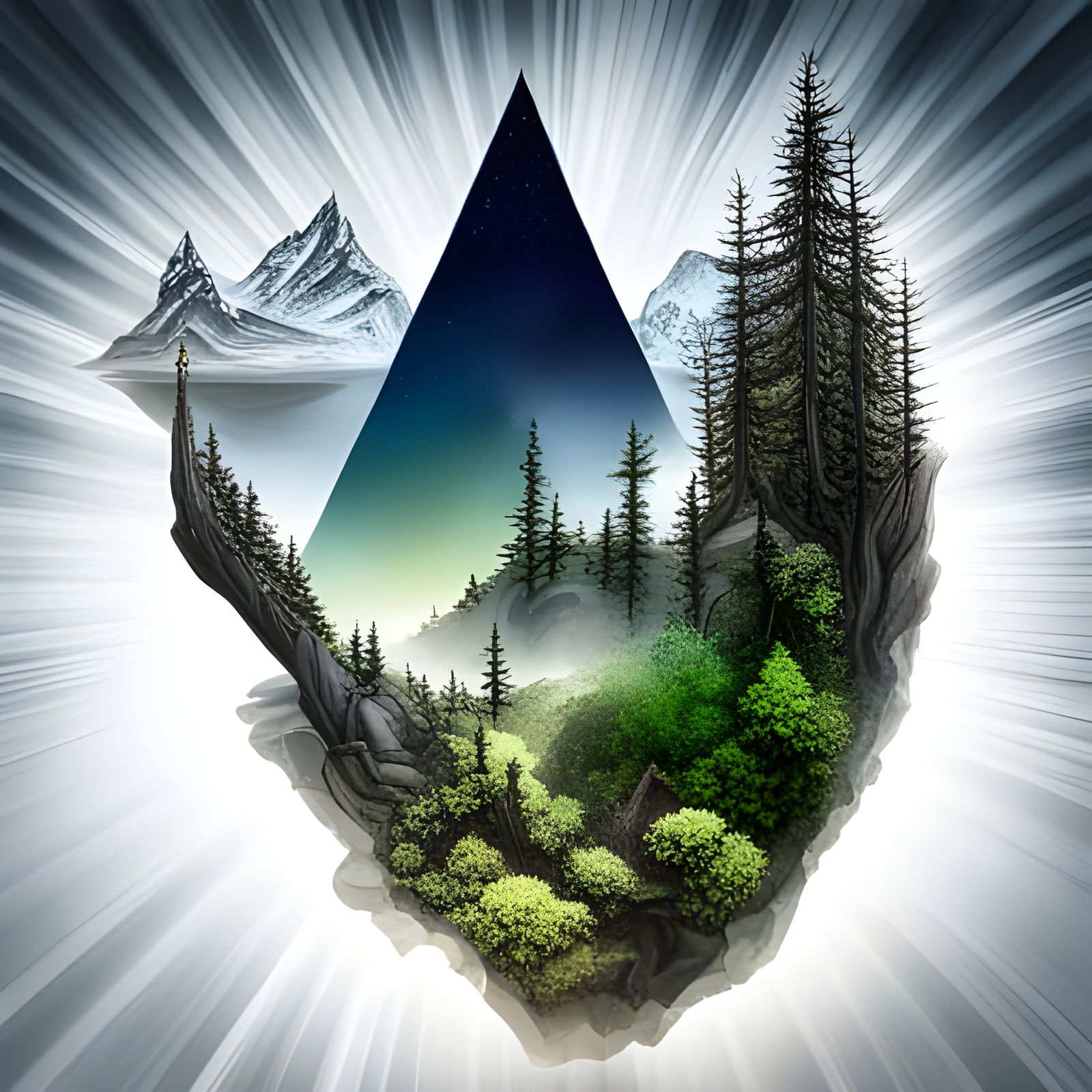 Fractal Crystalline Structures with Earth Chakra Themes