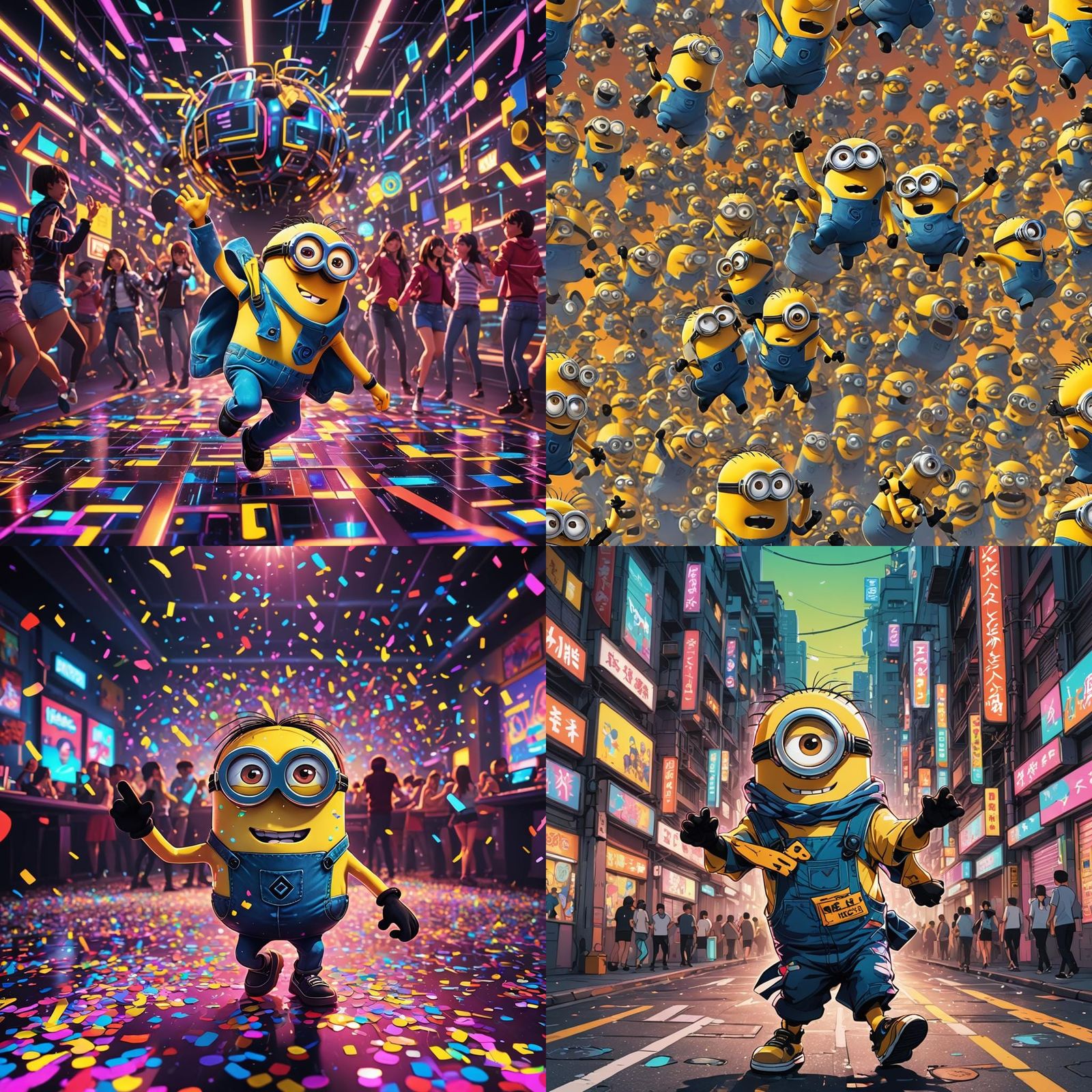 Dancing Minion in Manga Anime Style
