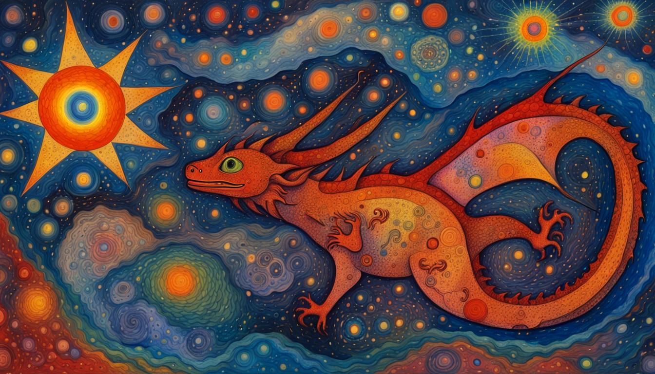 Dragon Among Stars: A Pop Art Explosion