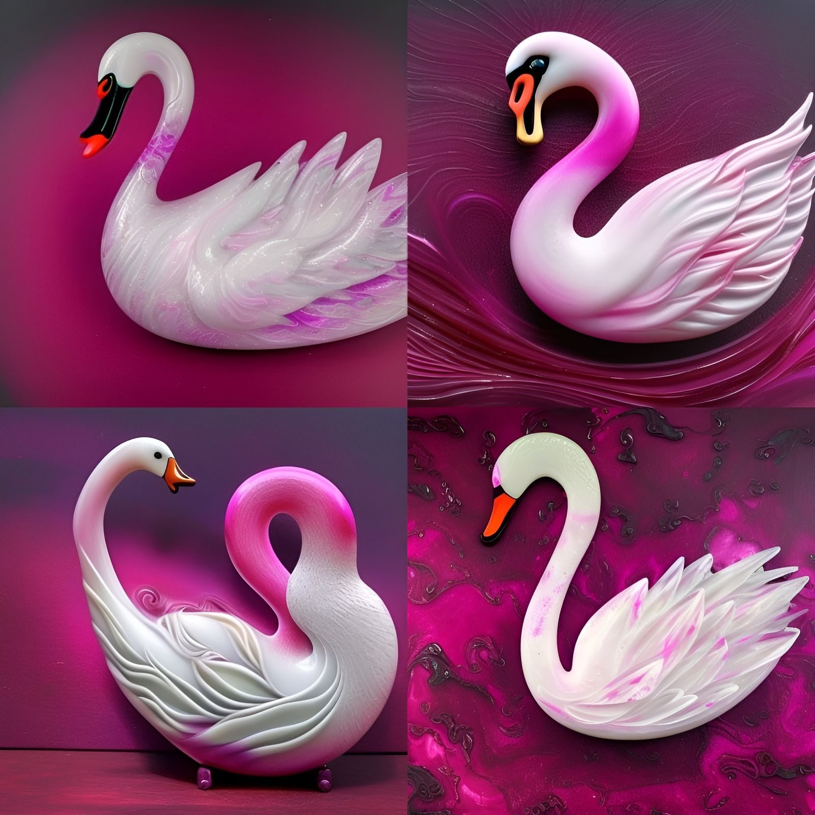 Fuchsia swan