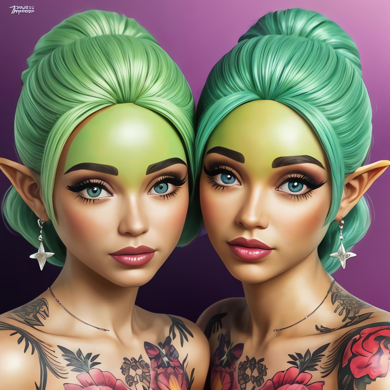Tattooed Tinkerbell Barbies: High Definition Close-Up
