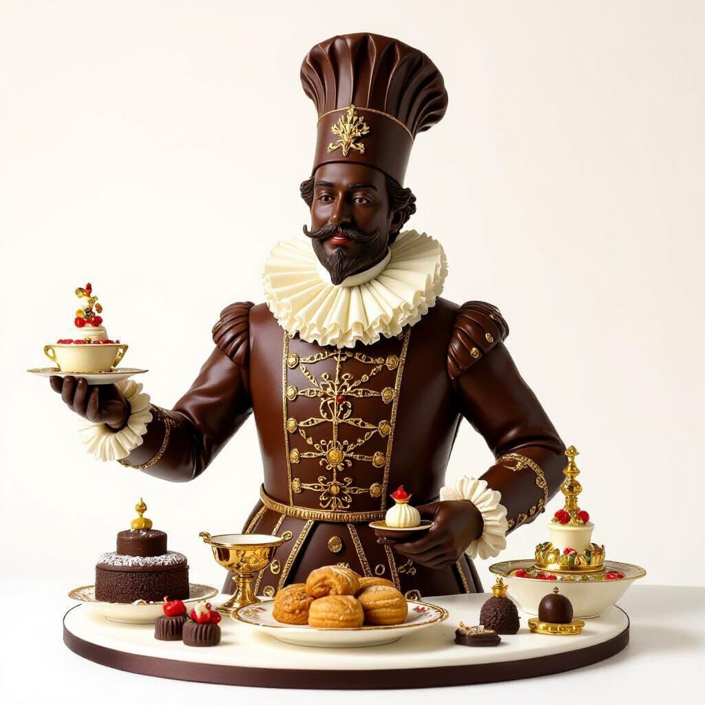 Chocolate Banquet Sculpture in Baroque Style