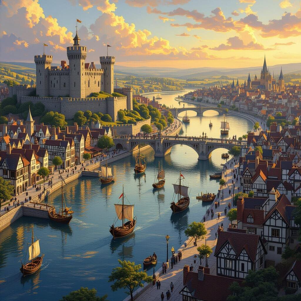 Majestic Carleon: Avalonian Capital in Epic Fantasy Style