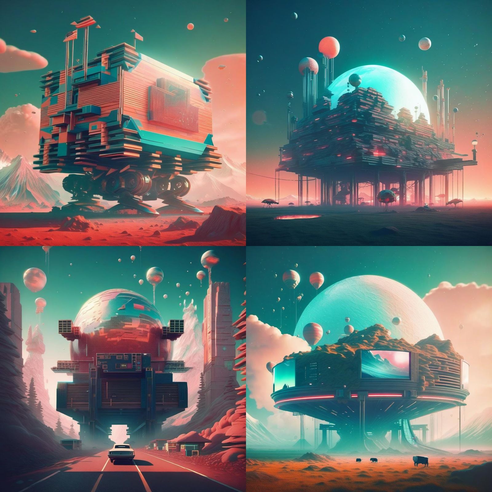 Digital Art in Beeple's Style