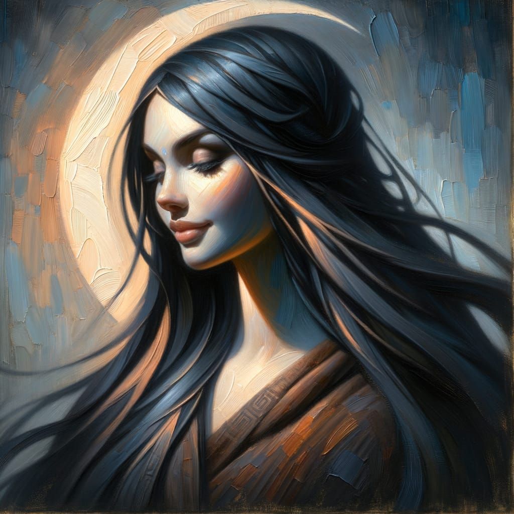 Romantic Fantasy Goddess in Warm, Ethereal Light