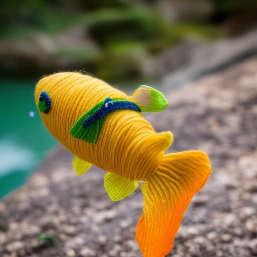 Yarn Fish: Professional Photography with Bokeh