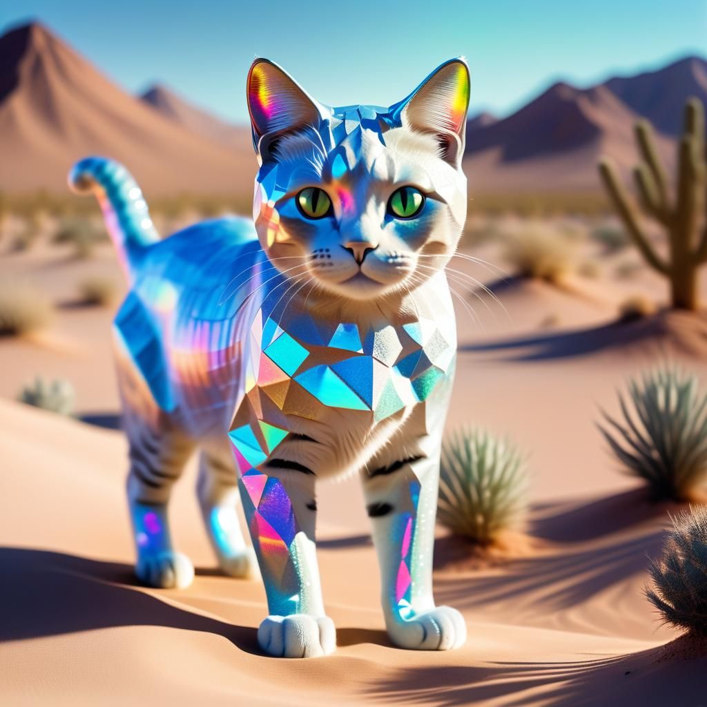 Holographic Cats Roam a Soft Focus Desert