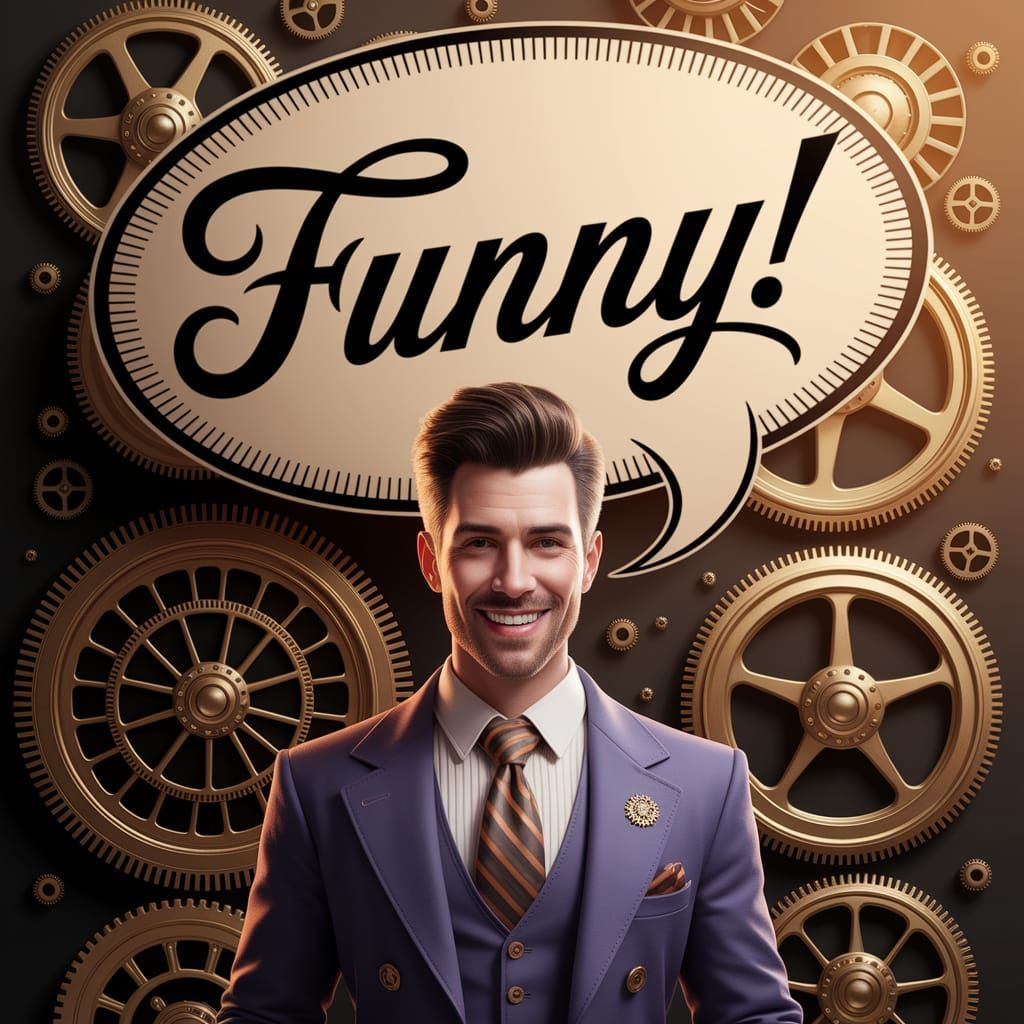 Steampunk Gentleman Exudes Whimsy in Vintage Gears Setting