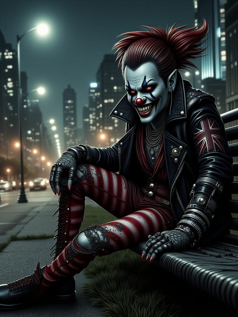 Cyberpunk Cyborg Clown in Night City