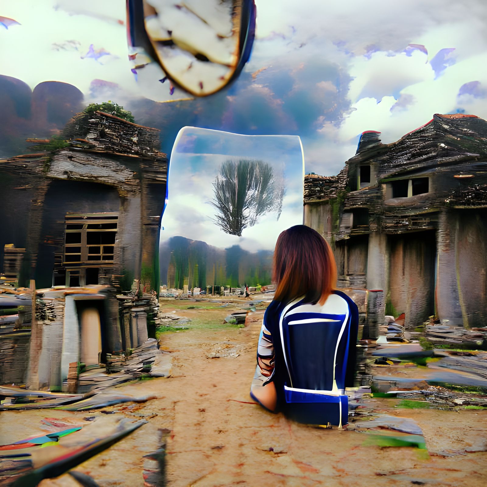 Empty Past: An AI Generated Image