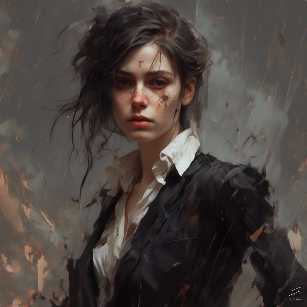 Italian Woman Surrounded by White Magic