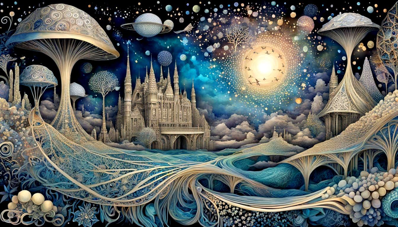 Surreal Ethereal Dreams as a Luminous Hologram