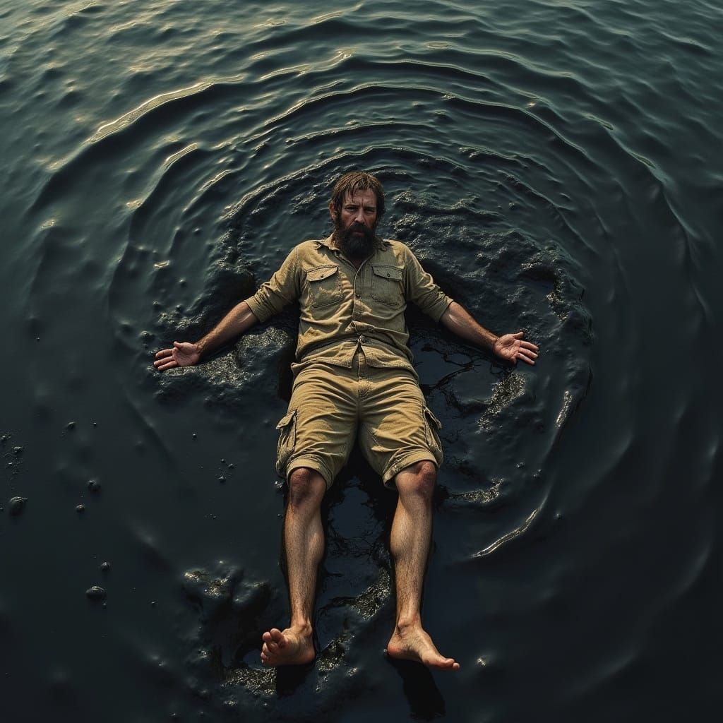 Man Trapped in Tar, Futility and Desperation