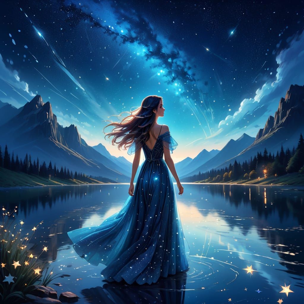 Ethereal Celestial Dancers Illuminate a Dreamy Summer Night