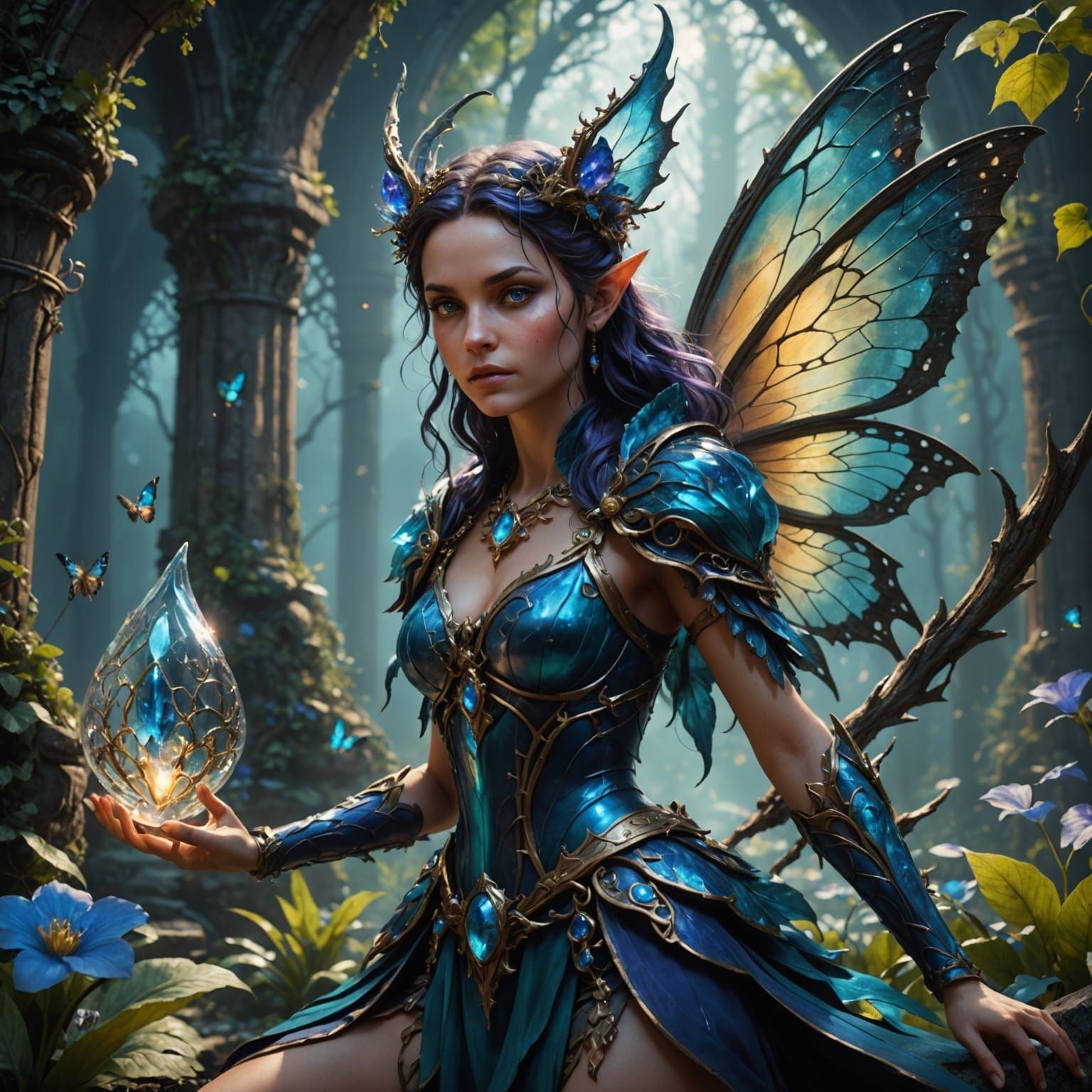 Chalcedony Faerie in Deep, Fantastical Detail