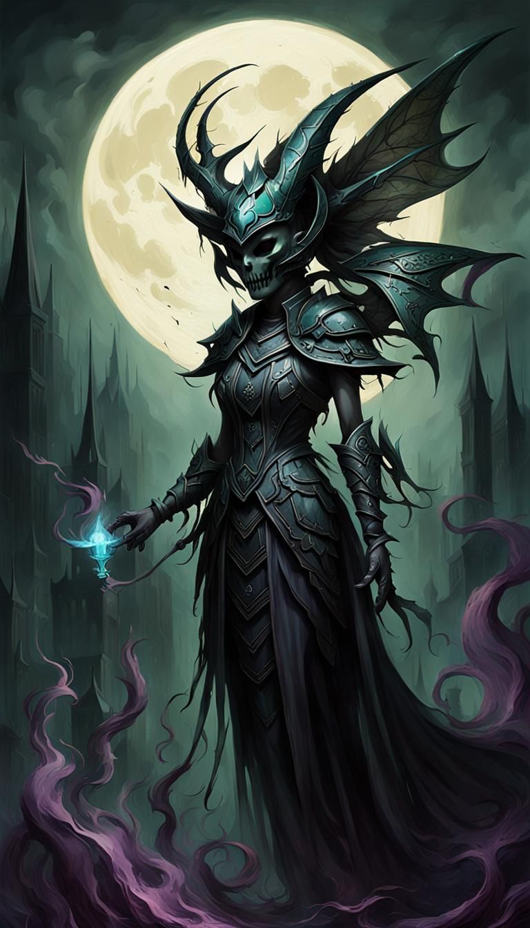 Smokey Rotting Figure Transformation in Moonlight