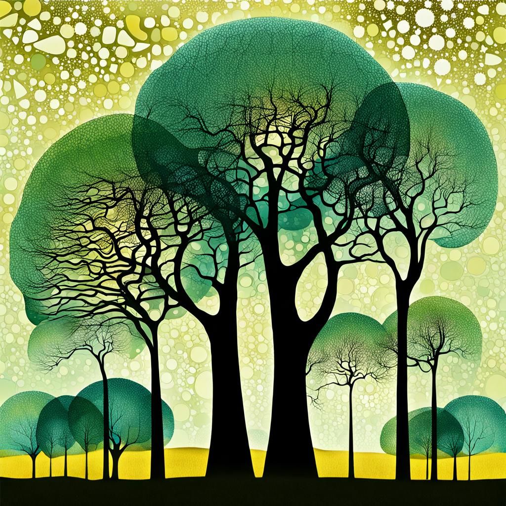 Surreal Abstract: Twenty-Nine Trees