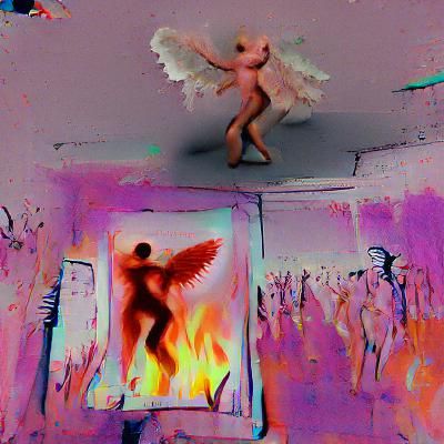 Angel Dancing in Hell: A Digital Illustration