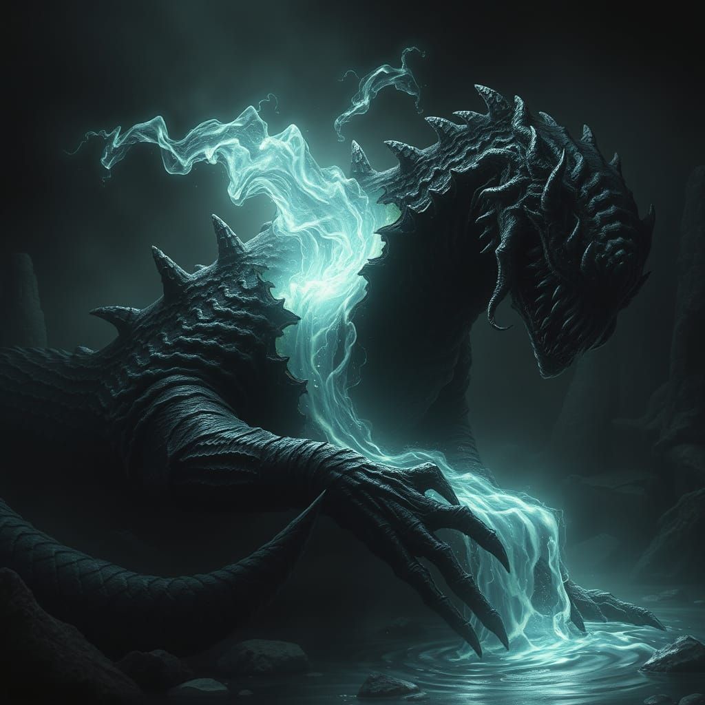 Ethereal Water Flows from Wounded Creature of the Night