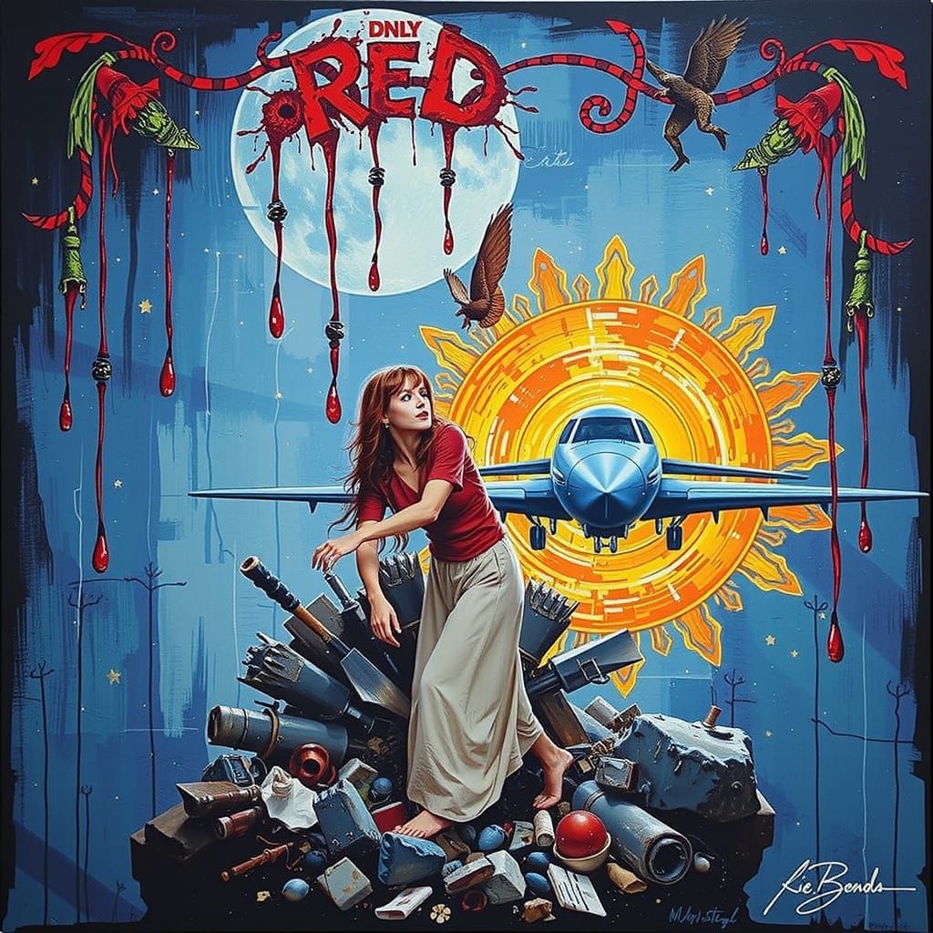 Abstract Study of Red Tones and Shades