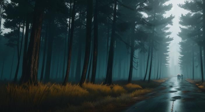 Cyberpunk Forest: Neon Birds in Whispering Woods