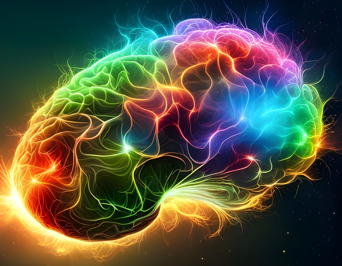 Brain Nebula in Space: Hyperrealistic Digital Art