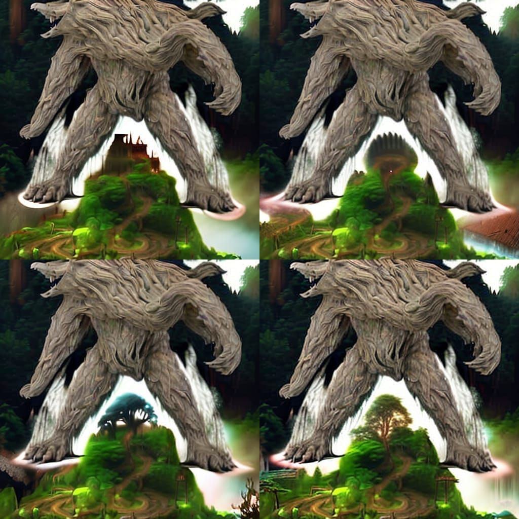 Dramatic Blue Mist Digital Matte Painting