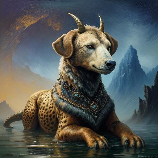 Surreal Creature Portrait with Voronoi Details