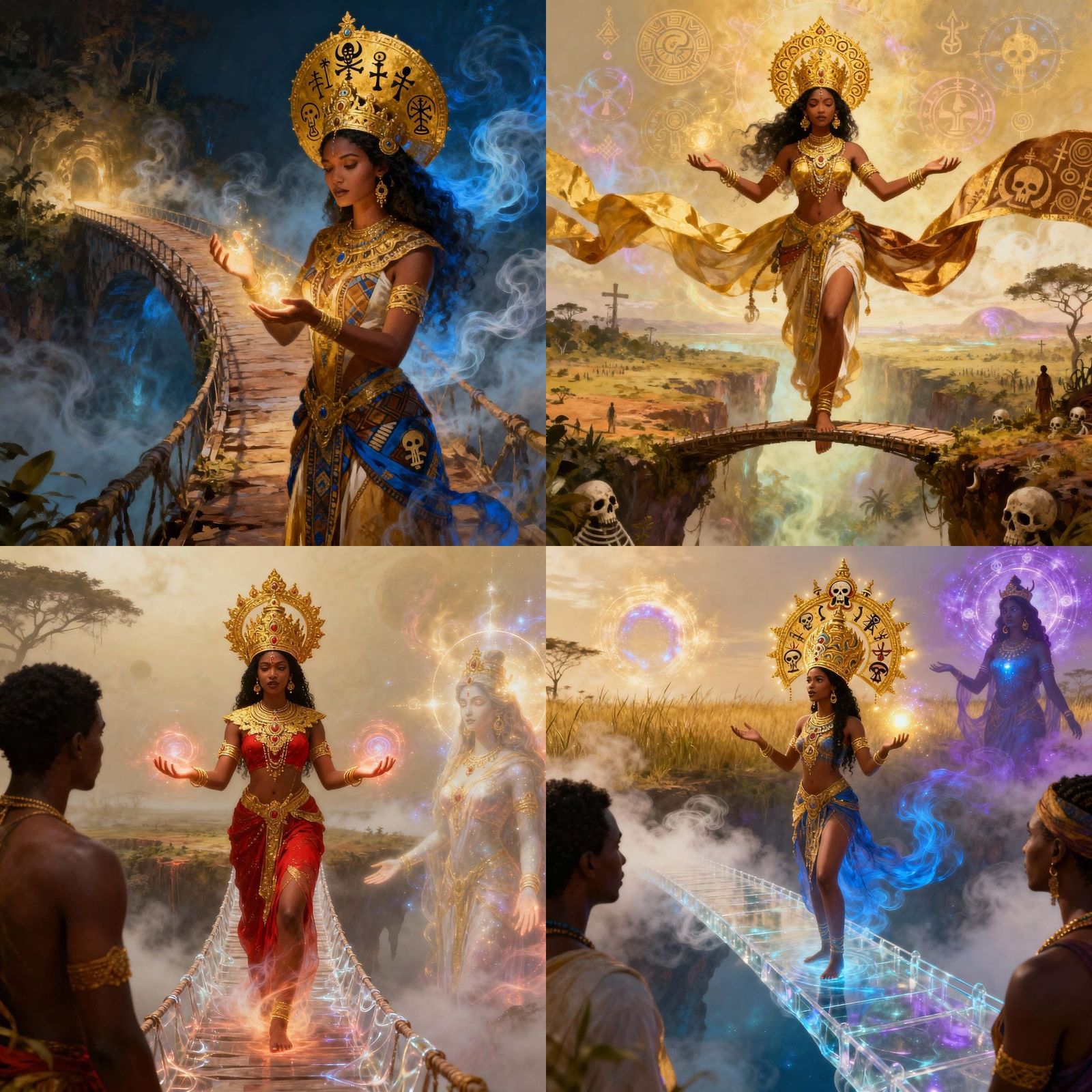 Haitian Loa Goddess in Limbo Void Bridge