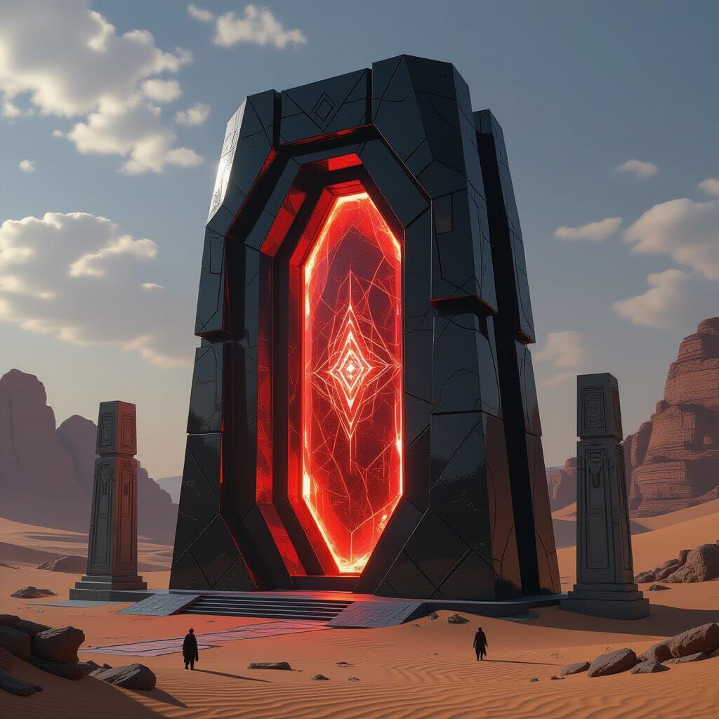 Obsidian Infinity Gate in Tatooine Desert