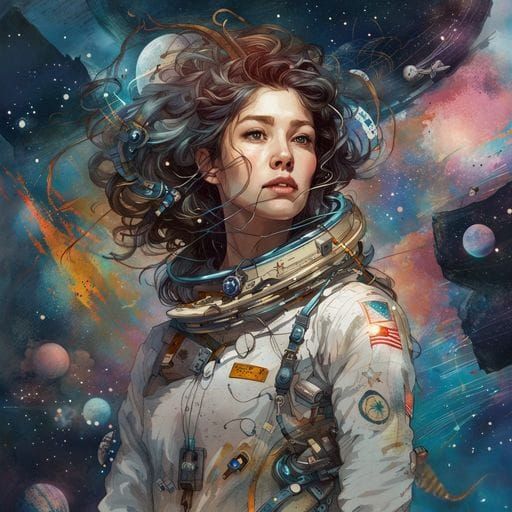 Space Portrait Generated by AI