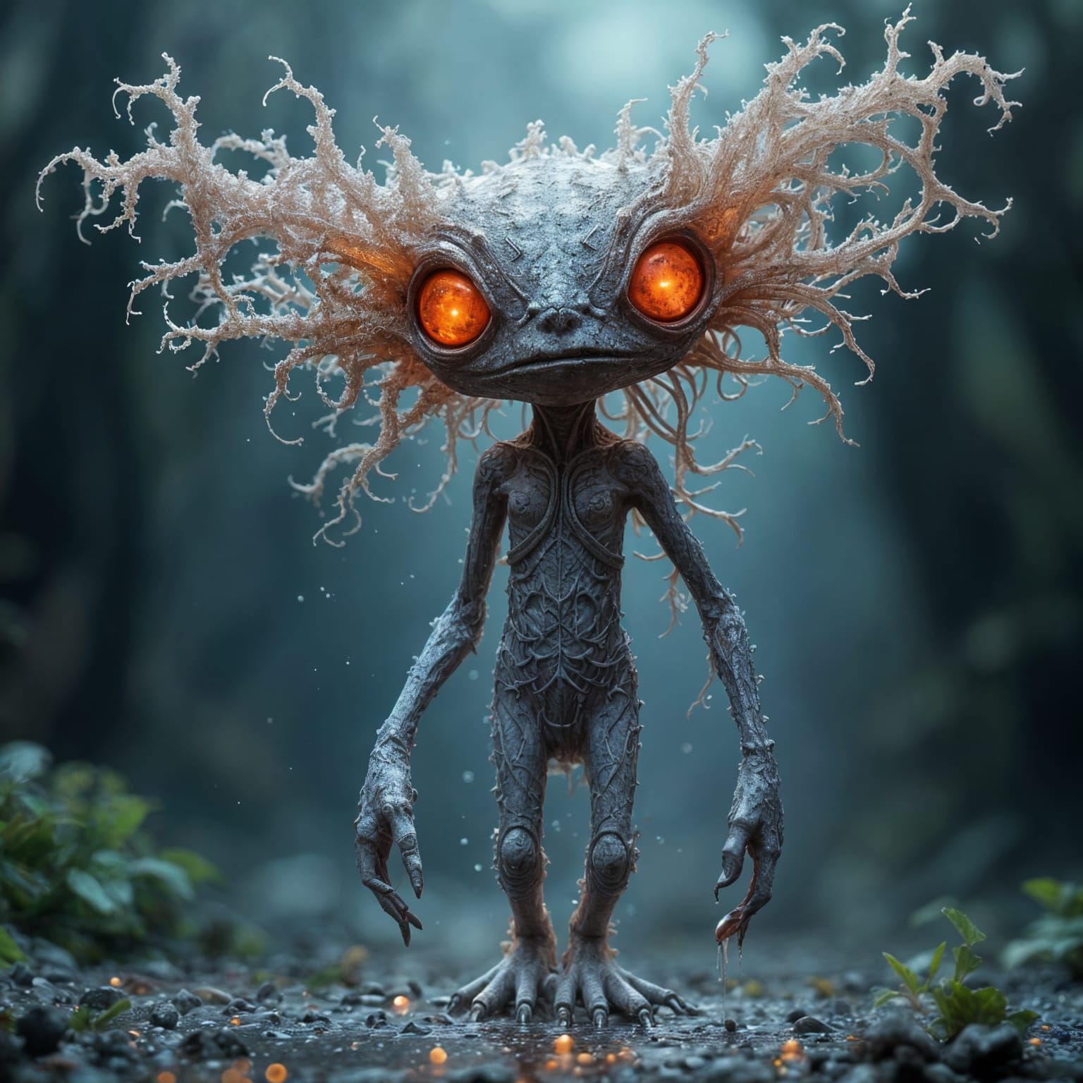 Gothic Alien Born from Viscous Liquid