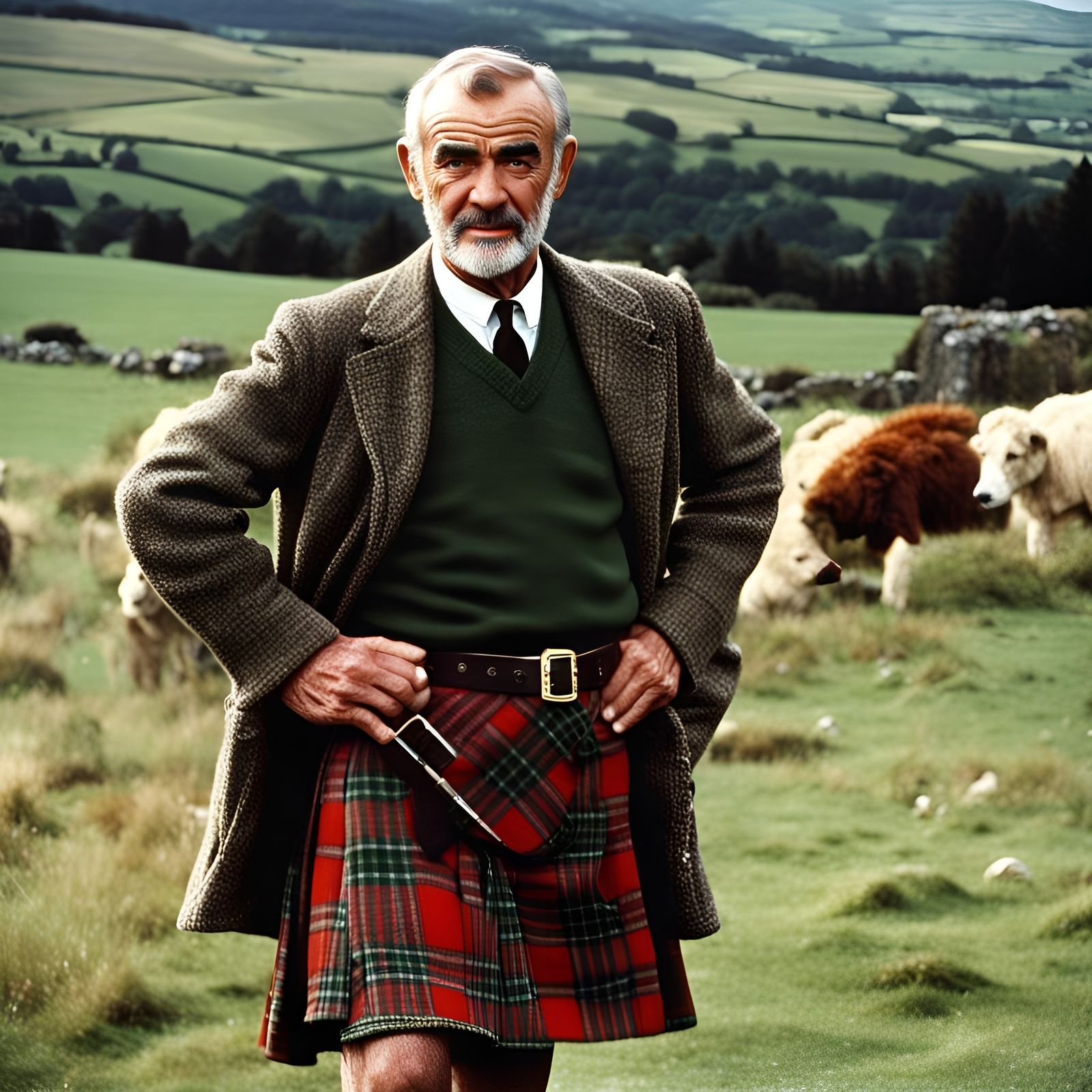 Sean Connery in Kilt: An Irish Movie Scene