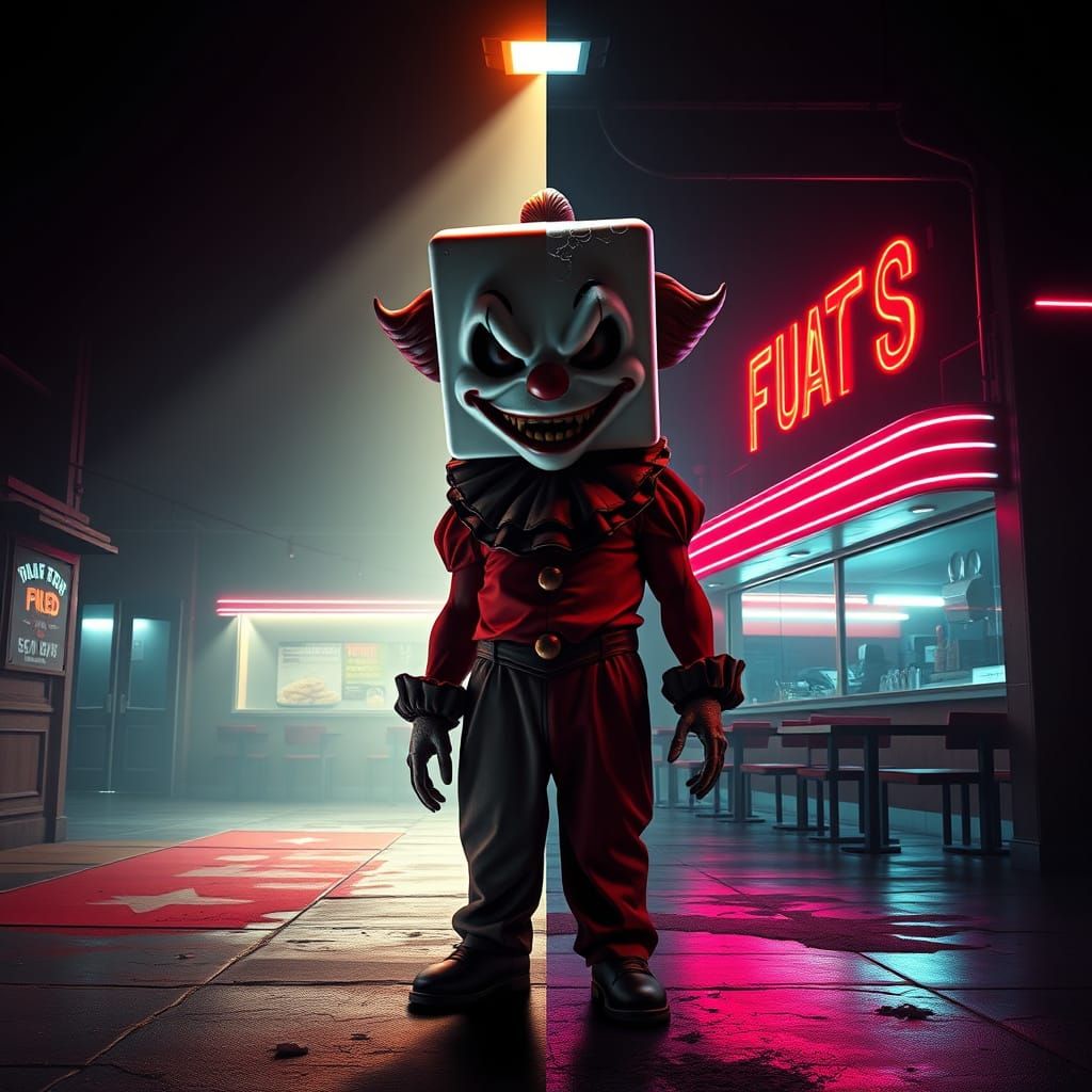 Terrifying Jack Box Mascot at World's Edge