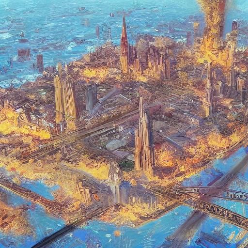 Futuristic Walled 15-Minute City in Hyperrealistic Style