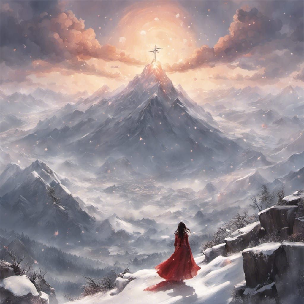 Snowy Hills Reflection: A Journey of Love