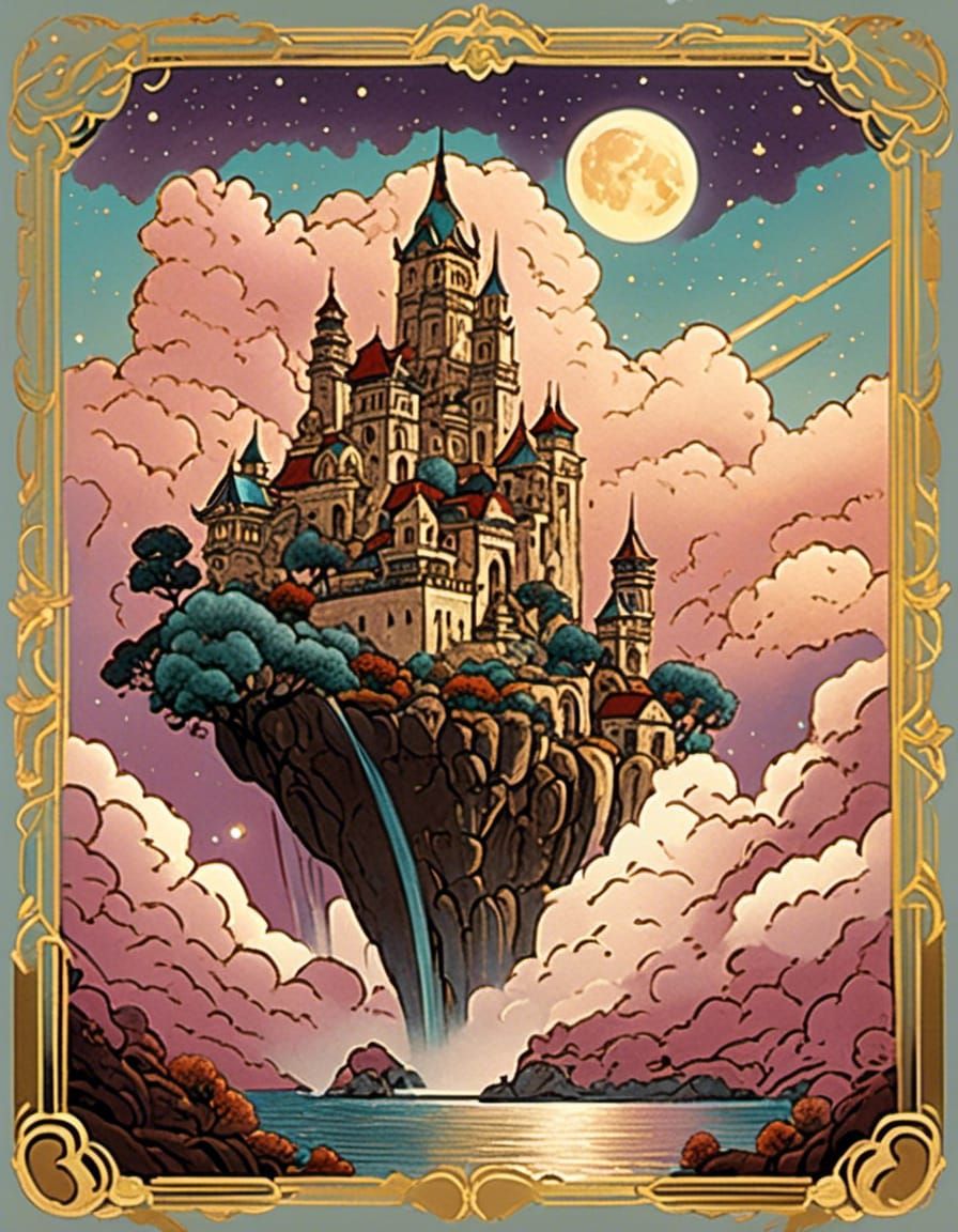 Mystical Cloud Castles in High Fantasy Digital Art