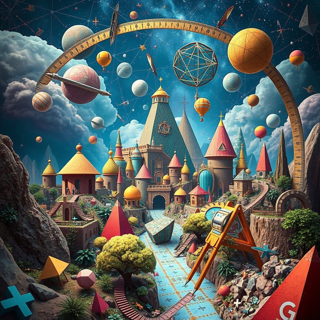 Surreal Geometry Wonderland of Whimsy and Wonder