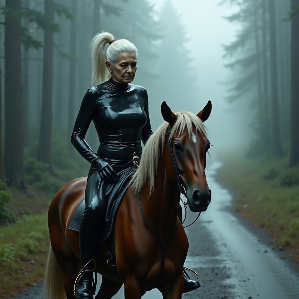 Thalia rides Sarah to the mailbox