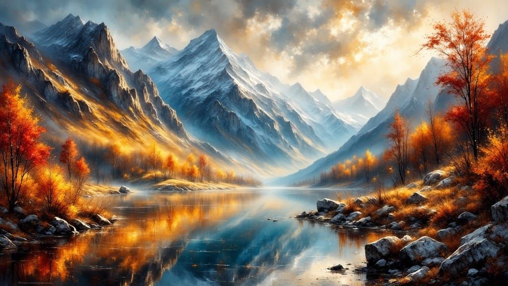 Ethereal Swiss Alps in Autumn