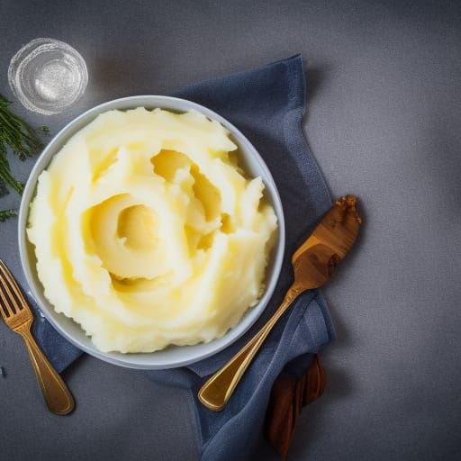 Delicious Mashed Potatoes in Natural Light Photography