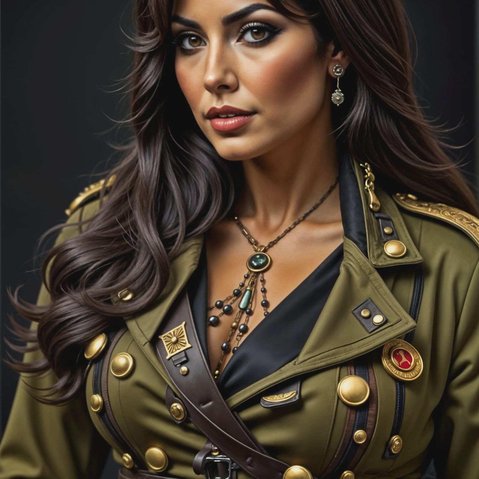 Steampunk Mexican Woman in Bull Ring