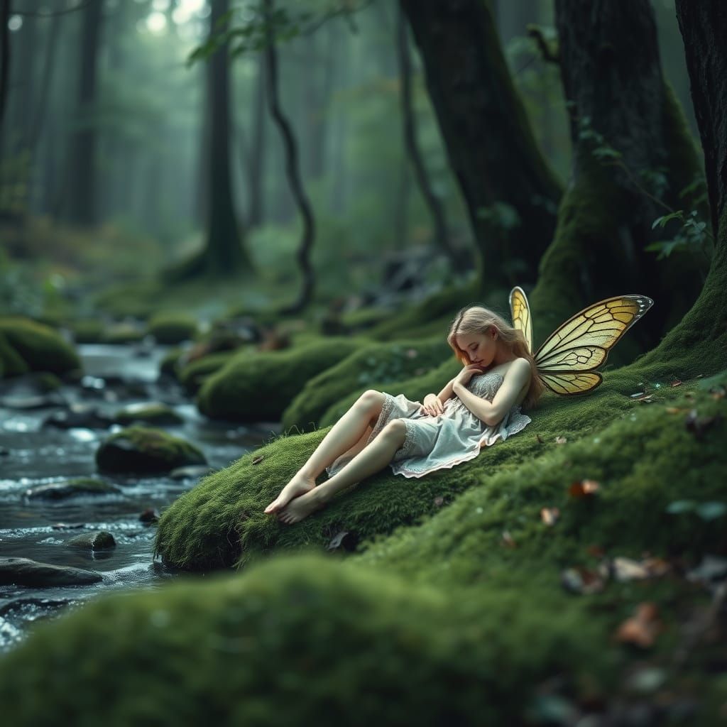 Banshee Comforts Fairy in Forest