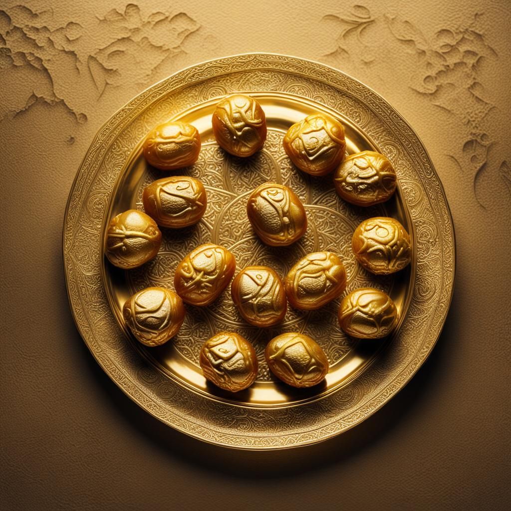 Organic Medjool Dates in Islamic Oriental Style