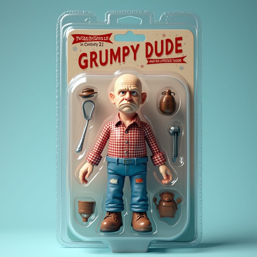 Vintage-Style Collectible Action Figure in Sealed Plastic Bl...