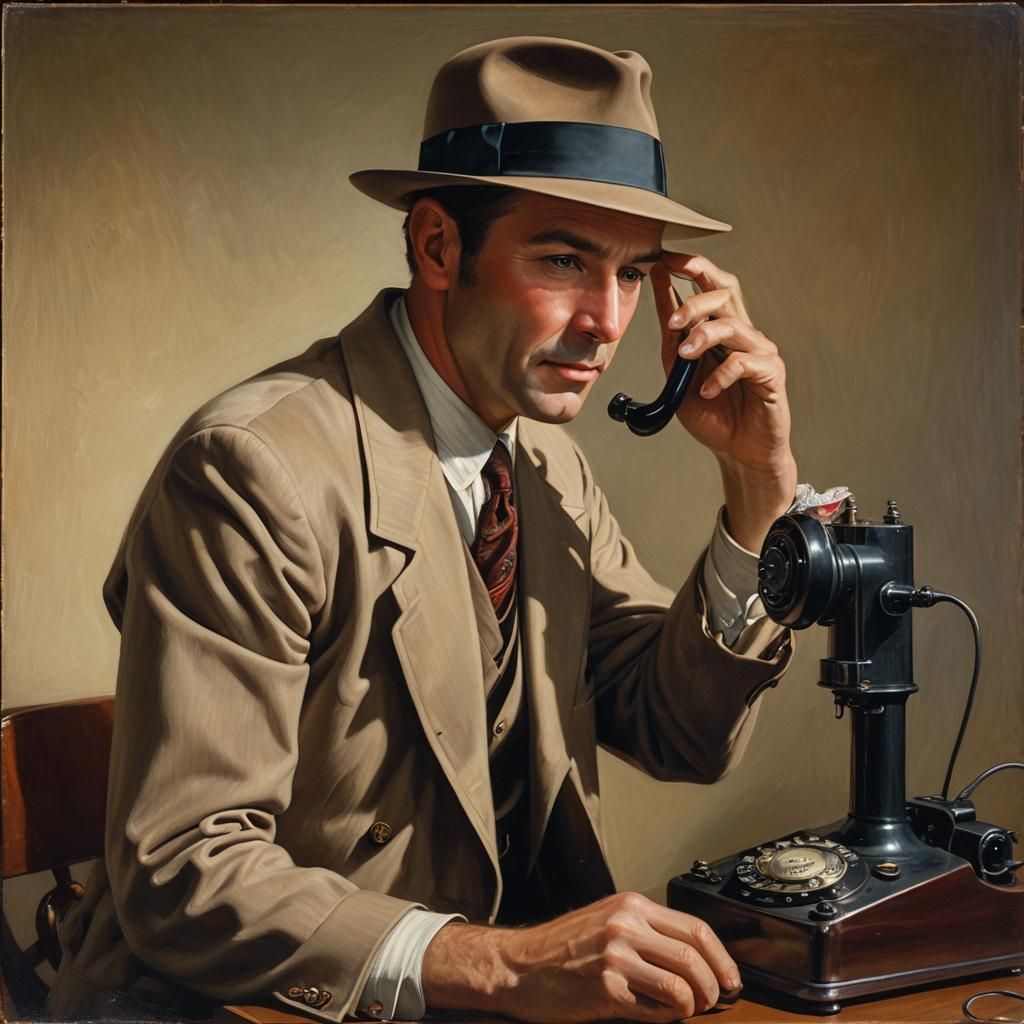1920s Phone Hacker in the Style of Paxton